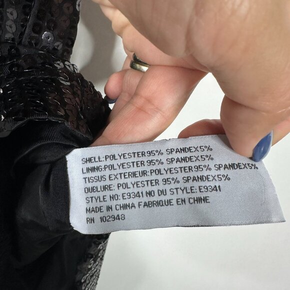 2/$30 tulle Sequin Mini Slip Dress Little Black Dress XL #A0228 TRB2 - Picture 7 of 8